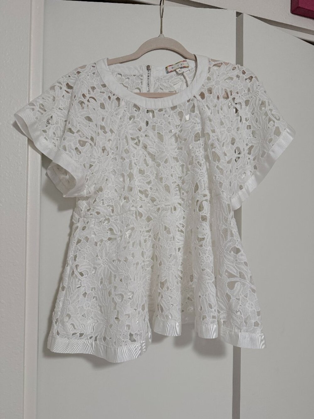 Eri and Ari White Lace Blouse